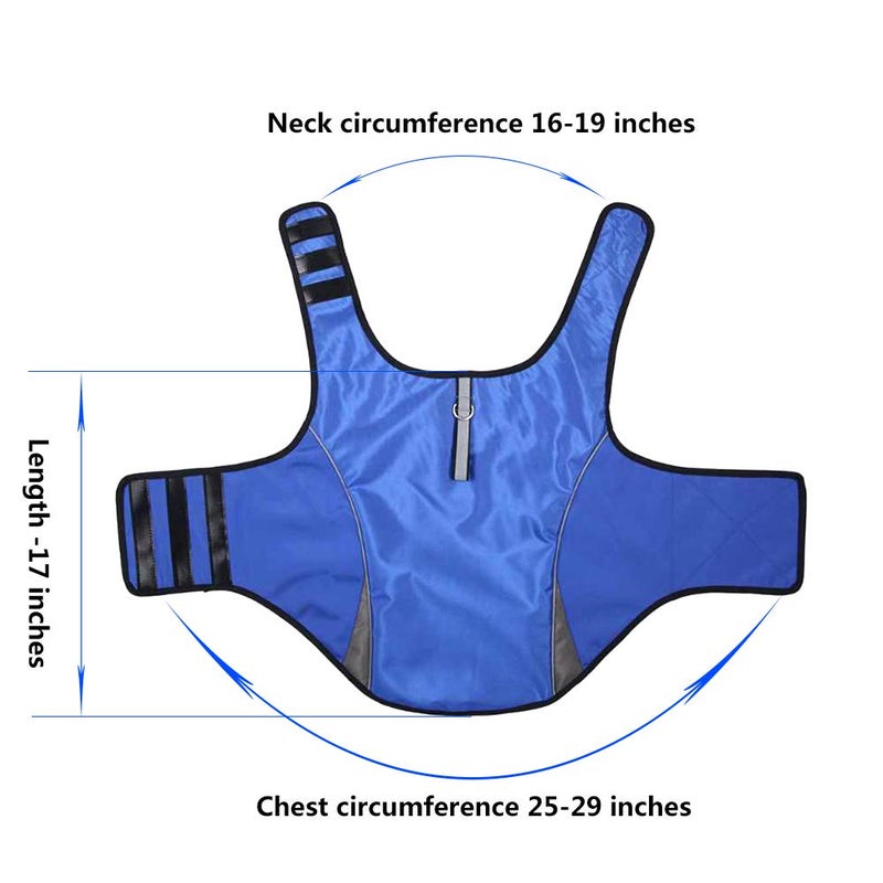 WINBATE Dog Anxiety Jacket- Keep Calmig Vest Thunder Coat with D-Ring and Training Handle for Large Dogs(Blue) - Image 3